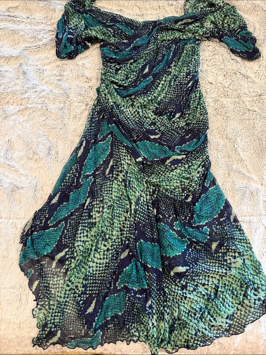 Diane Von Furstenberg Dresses & Skirts - Diane Von Furstenberg Green and Teal Printed Dress